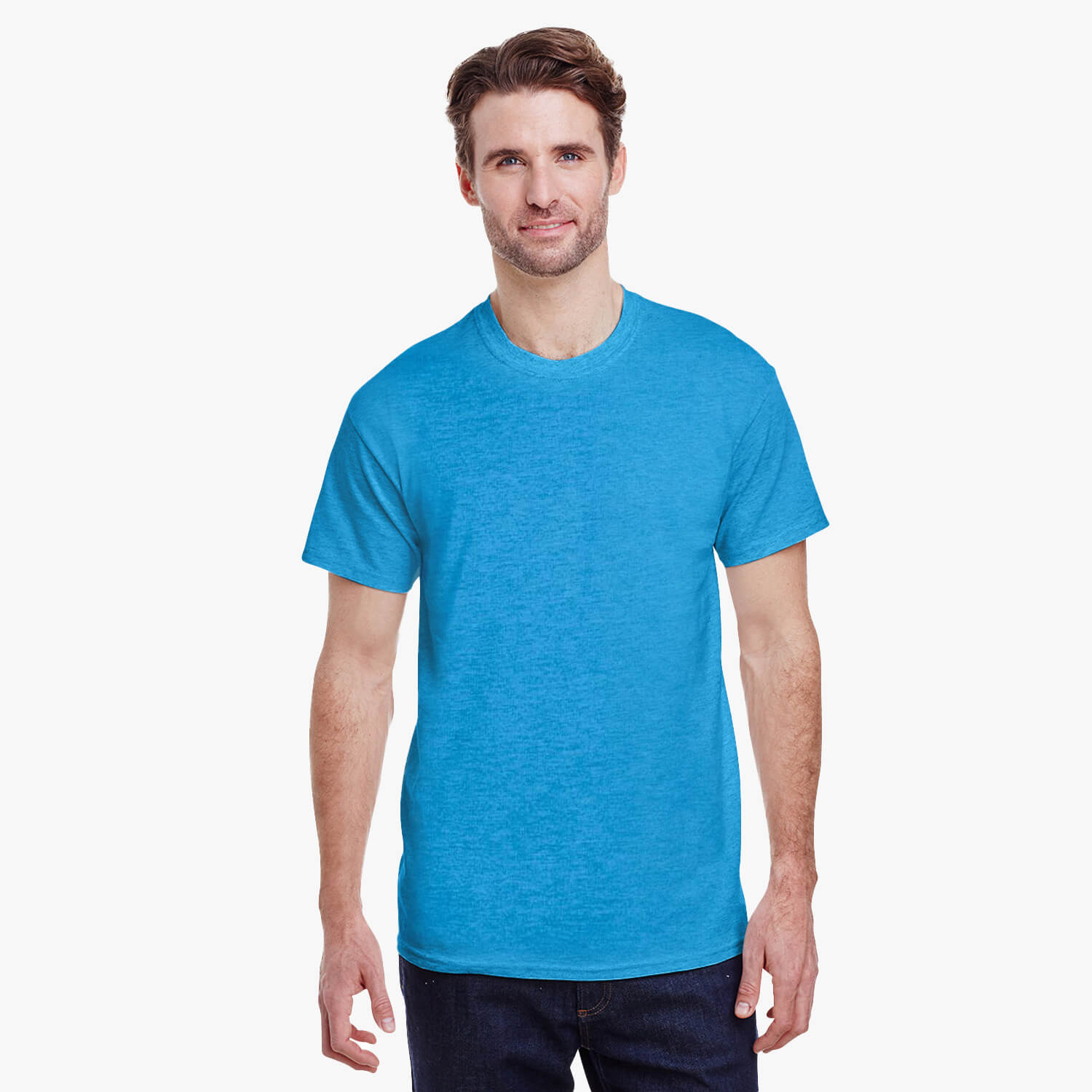 Gildan T-Shirt Ultra Cotone Uomo – Granata – Taglia L – Cotone Pesante 100% USA, Ideale Per Serigrafia